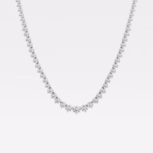 17 ctw Round Lab Grown Diamond Graduated Riviera Fashion Necklace