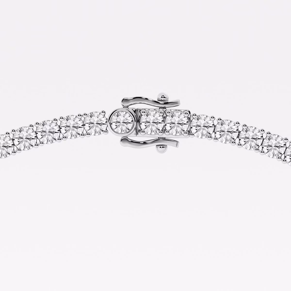 25 ctw Round Lab Grown Diamond Tennis Necklace - Image 2
