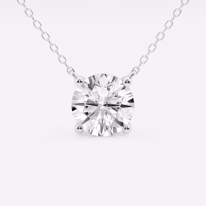 3 ctw Round Lab Grown Diamond Solitaire Pendant