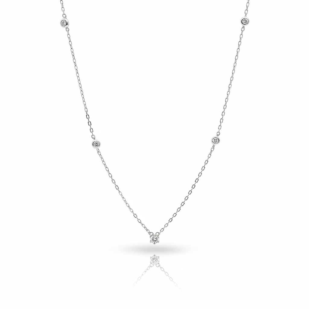 0.24 Carat Lab-Grown Round Brilliant Diamond Necklace i