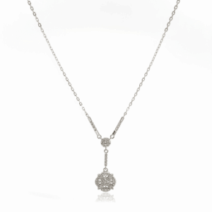 0.30 Carat Lab-Grown Round Brilliant Diamond Necklace in 18K White Gold