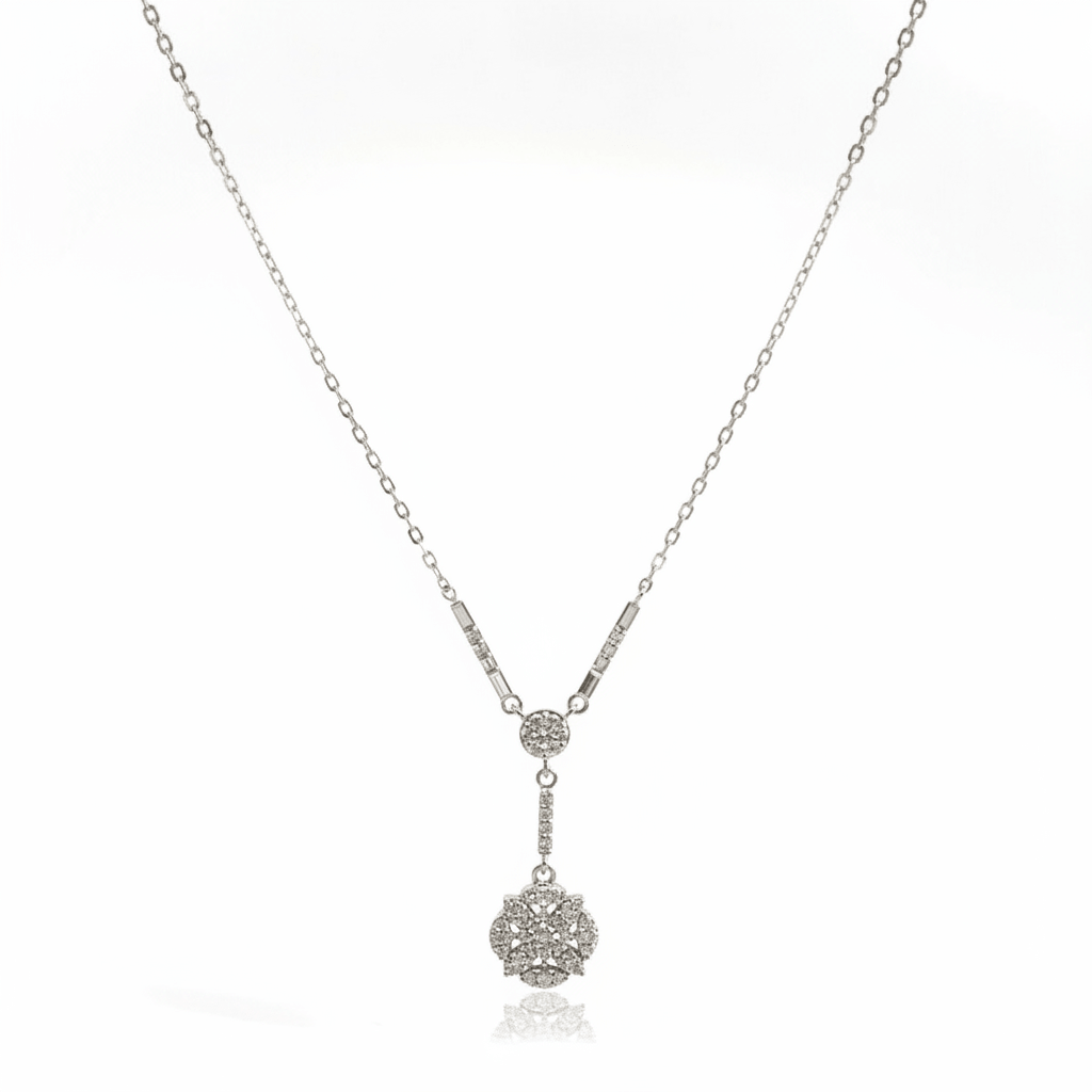 0.30 Carat Lab-Grown Round Brilliant Diamond Necklace in 18K White Gold (2)