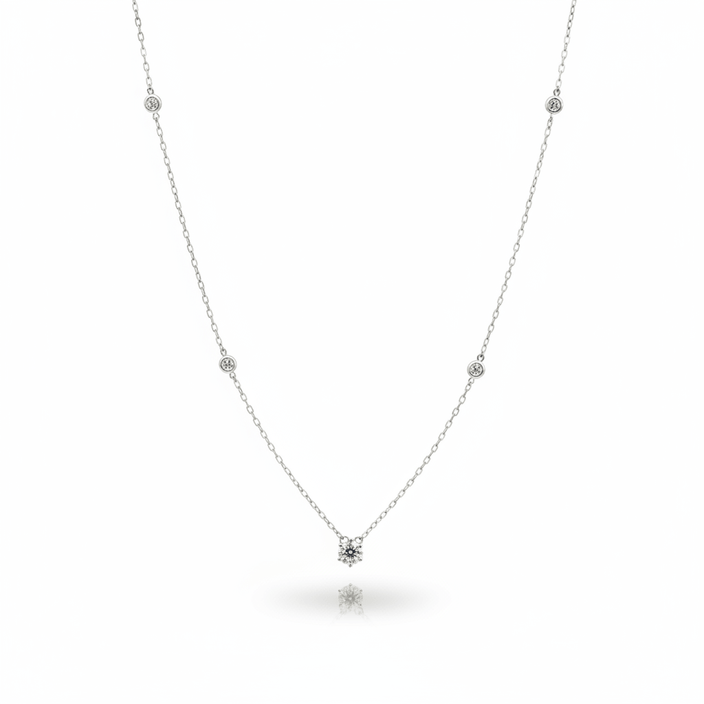 0.41 Carat Lab-Grown Round Brilliant Diamond Necklace i