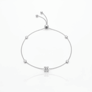 0.44 Carat Lab-Grown Round Brilliant Diamond Tennis Bracelet in 18K White Gold