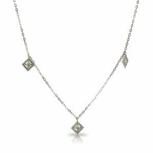 0.50 Carat Lab-Grown Round Brilliant Diamond Necklace in 18K White Gold