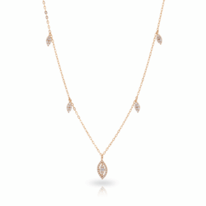 0.50 Carat Lab-Grown Round Brilliant Diamond Necklace in 18K Rose Gold