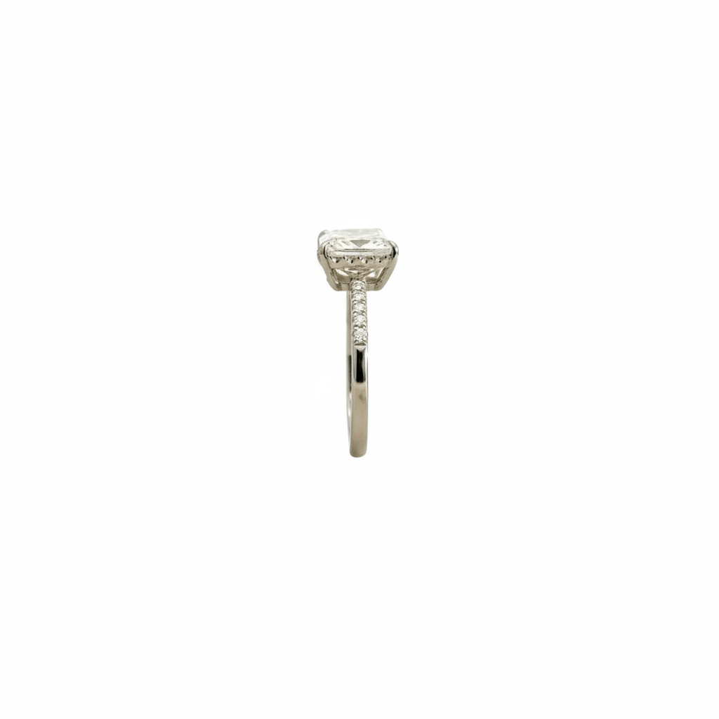 14K-WG-LG-RG-CUR COENERED RECTANGULAR MODIFIED SOLITITE 0