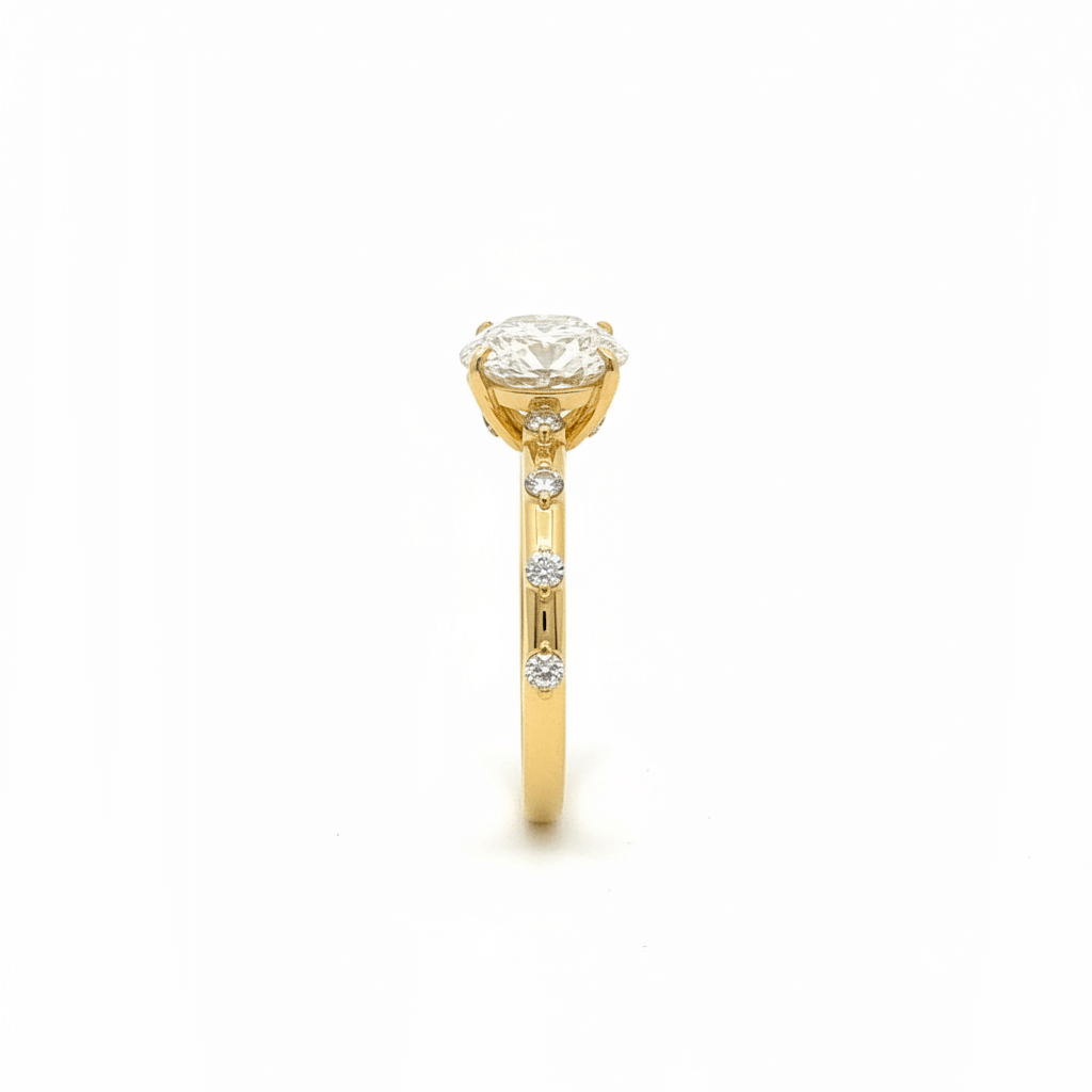 14K-YG-LG-RG-OVAL SOLITAITE 0