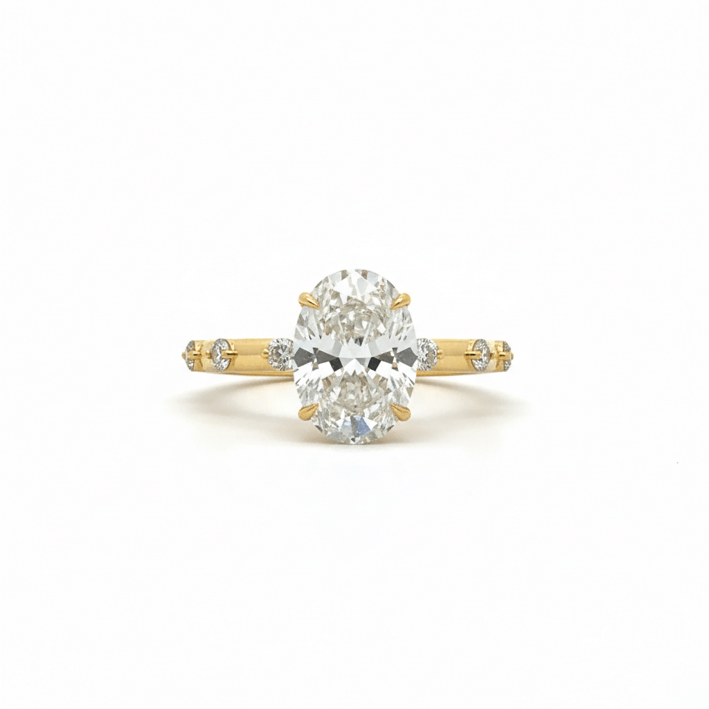 14K-YG-LG-RG-OVAL SOLITAITE 0