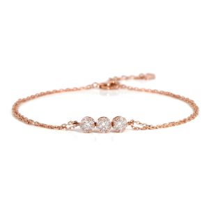 0.36 Carat Lab-Grown Round Brilliant Diamond Bracelet in 18K Rose Gold