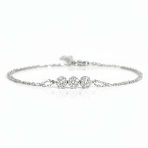 0.35 Carat Lab-Grown Round Brilliant Diamond Bracelet in 18K White Gold