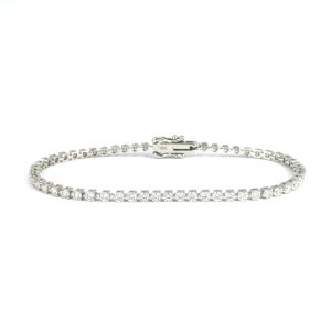 6.15 Carat Lab-Grown Diamond Tennis Bracelet in 18K White Gold