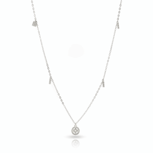 0.39 Carat Lab-Grown Round Brilliant Diamond Necklace in 18K White Gold