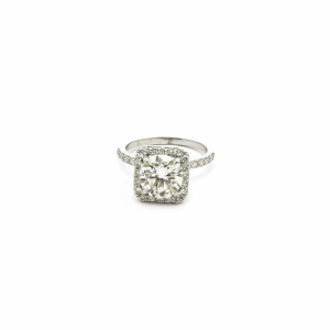 2.01 Carat Lab-Grown Round Diamond Band Ring in 18K White Gold