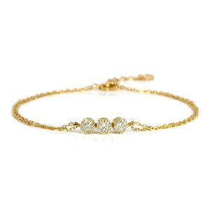 0.36 Carat Lab-Grown Round Brilliant Diamond Bracelet in 18K Yellow Gold