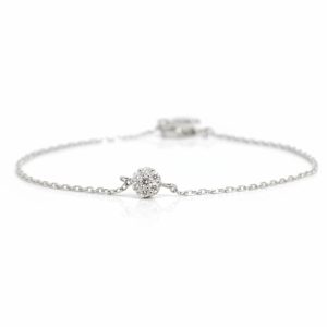 0.13 Carat Lab-Grown Round Brilliant Diamond Bracelet in 18K White Gold