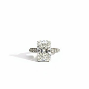 1.50 Carat Lab-Grown Emerald Cut Diamond Solitaire Ring in 9K White Gold