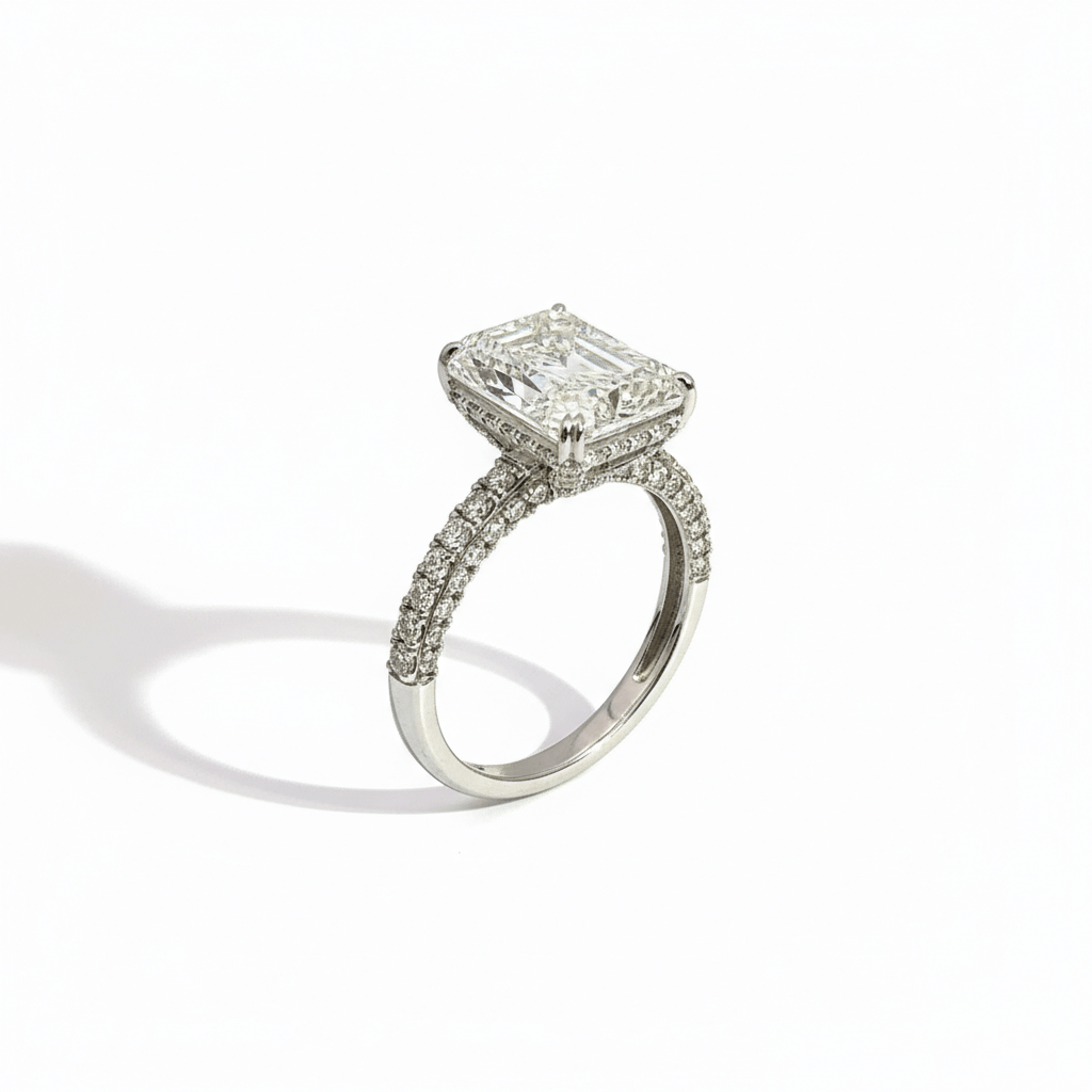 9K- WG- LG-RG-EMERALD SOLITAIRE 0