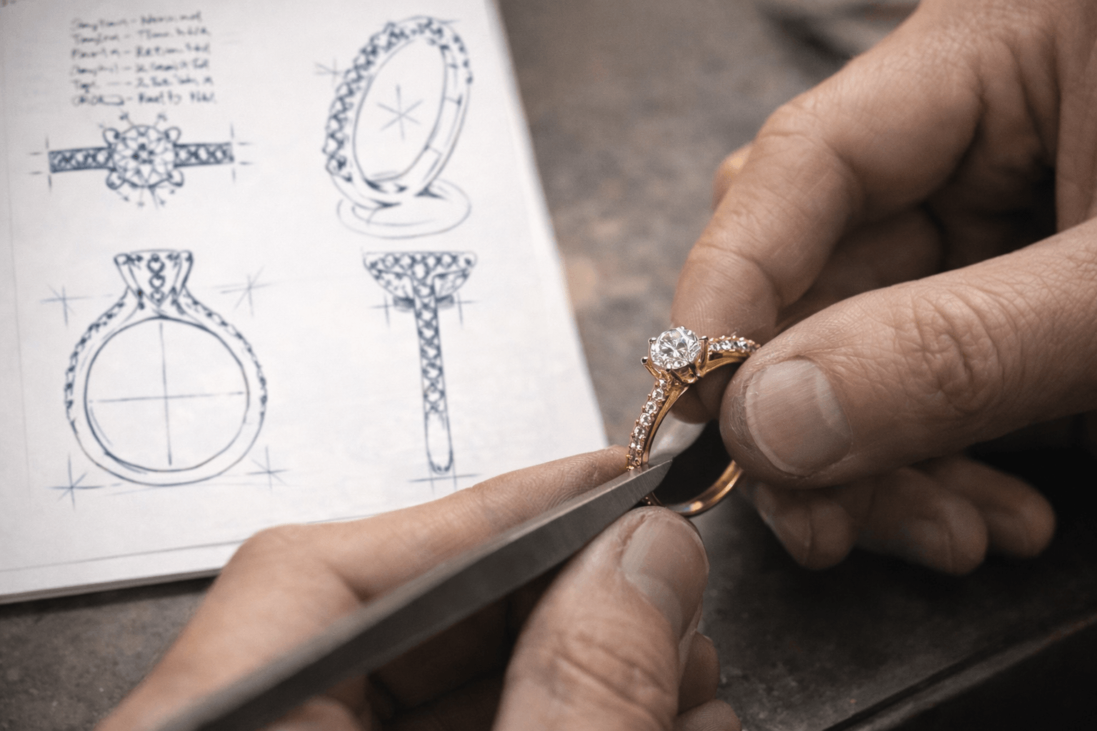 Casting stage in jewellery creation