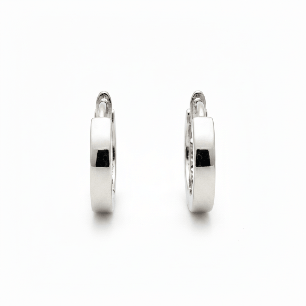 0.18 Carat Lab-Grown Round Diamond Hoop Earrings in 18K White Gold (1)