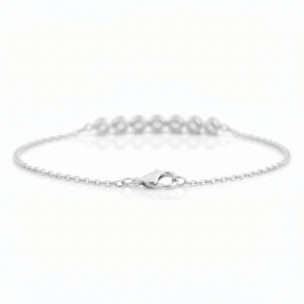 0.61 Carat Lab-Grown Round Brilliant Diamond Chain Bracelet (1)