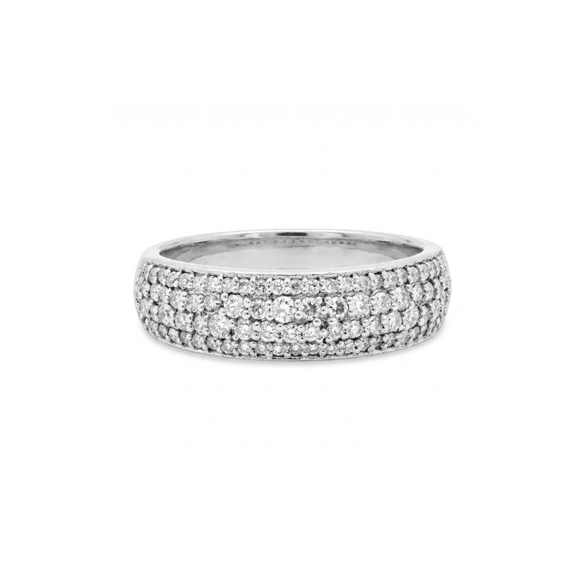 0.70 Carat Lab-Grown Round Diamond Men’s Eternity Band in 9K White Gold (3)