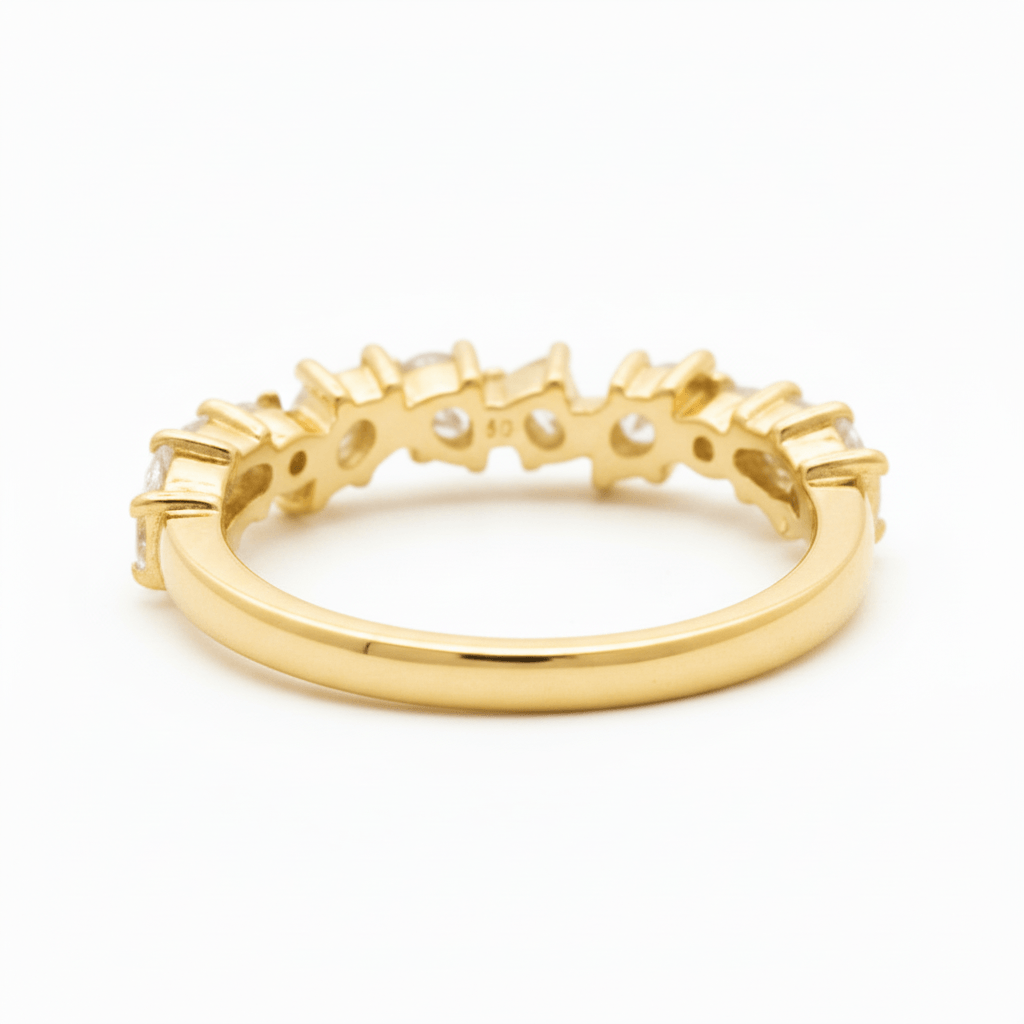 0.76 Carat Lab-Grown Multi-Shape Diamond Half Eternity Ring (1)