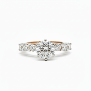 3.37 Carat Lab-Grown Round Diamond Solitaire Engagement Ring in 18K Yellow Gold