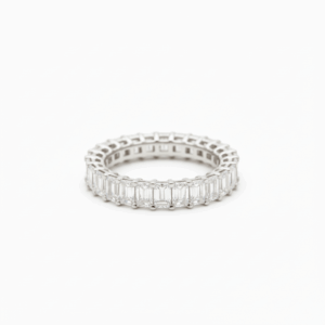 8.96 Carat Lab-Grown Emerald Cut Diamond Ring in 9K White Gold