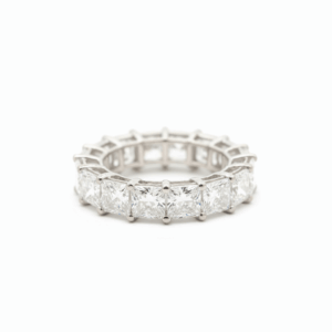 9.63 Carat Lab-Grown Princess Diamond Eternity Ring in 9K White Gold