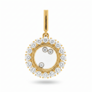 1.37 Carat Round Lab-Grown Diamond Solitaire Chain Pendant in 10K Yellow Gold