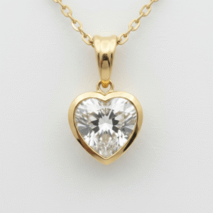 2.02 Carat Heart Lab-Grown Diamond Solitaire Pendant in 14K Yellow Gold