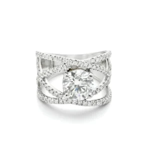 2.67 Ct Round Brilliant Lab-Grown Diamond Ring | 18K White Gold